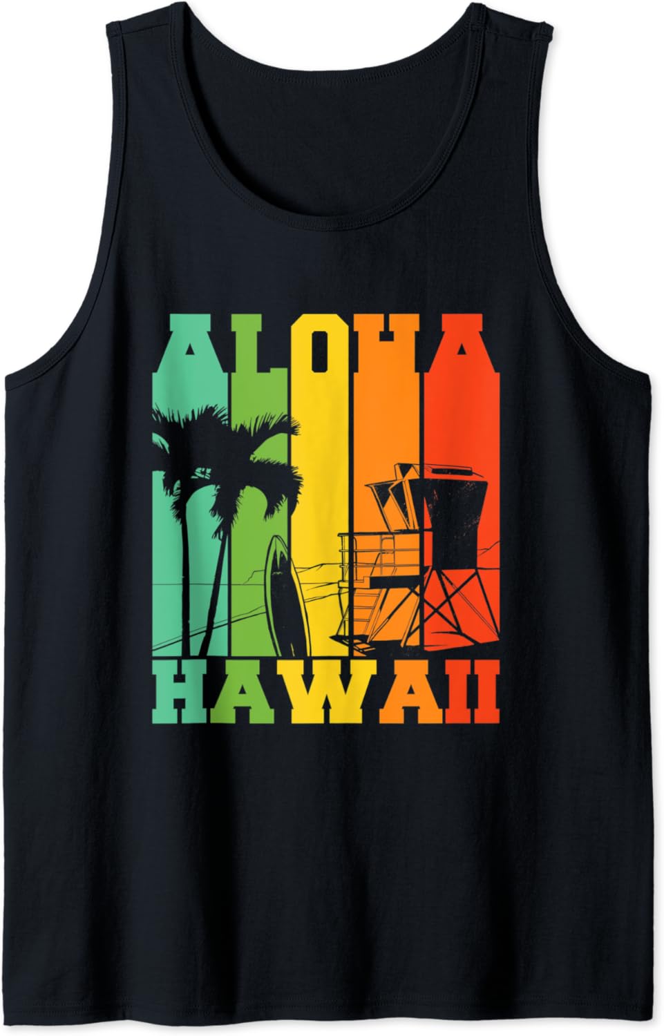 Aloha Hawaii Retro Hawaiian Graphic Tank Top Clothing